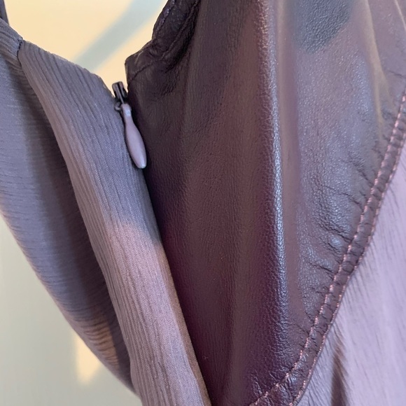 Catherine Malandrino Silk /Leather Harness Dress 4 - Picture 12 of 14